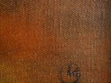 an image of a close up of a painting on a wooden surface