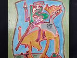 une image d'un tableau représentant un homme à cheval