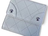 chanel silver quilted leather card case
