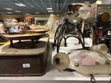 a table with a lot of different items on it