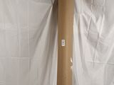 a cardboard box with a baseball bat sticking out of it