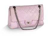 Sac à main Chanel en cuir matelassé rose avec bandoulière en chaîne