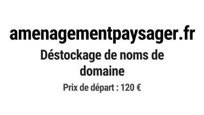 Nom de domaine amenagementpaysager.