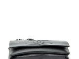 chanel black cavia cc chain wallet bag