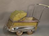 a small toy car with a box in the back