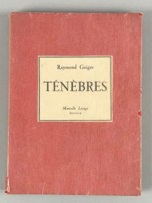 un livre rouge sur lequel est inscrit le titre « Tenebres »
