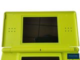 a yellow nintendo ds game console with a black screen