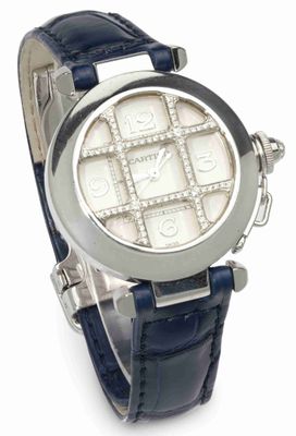 *Cartier 'Pasha' Grille Montre-Bracelet DE Dame EN OR Gris 1…