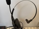 two headsets that are sitting on a table