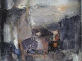 une image représentant un tableau où l'on voit un homme et une femme dans la rue