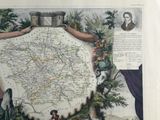 a large map of the city of london with a picture of a man
