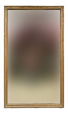 Miroir de cheminée rectangulaire en bois doré mouluré sculpt…