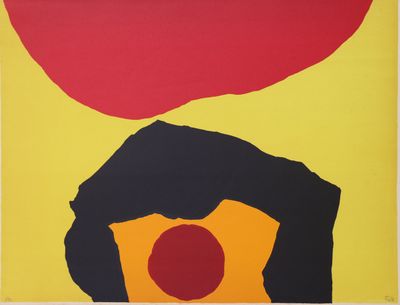 une image représentant un tableau où l'on voit un homme avec une pomme rouge sur la tête