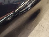 a close up of a car ' s front bumper