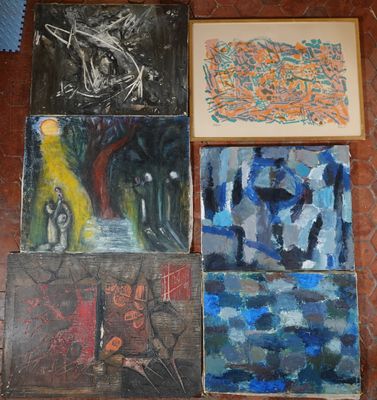 LOT de 9 pièces encadrées comprenant : - Photo 1