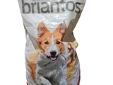 a bag of dog food with a picture of a dog on it