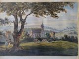 a picture of a painting on the wall of a house