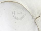 a close up of a piece of cloth with a stamp on it