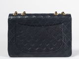 chanel black quilted lambskin flap bag