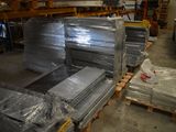 a lot of pallets that are sitting in a warehouse