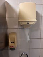 DISTRIBUTEUR de savon blanc cassé, ANTIBAC et essuie-tout bl… (photo 2)