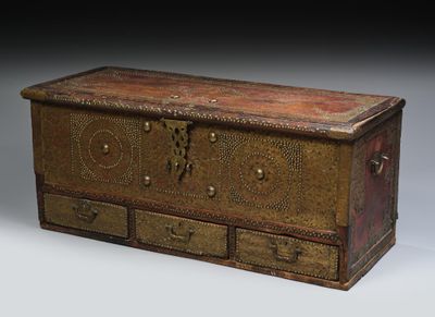 XIXème Coffre de dot dit "Shirazi" ou "coffre de Zanz… - Photo 1