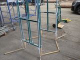many scaffoldings that are in a building