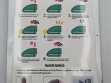 a picture of a sign showing how to use the lock instructions