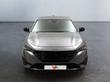 the front view of a silver car in a white room