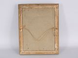 an old picture frame with a picture of a heart on it