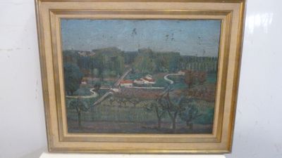 une image d'une image d'un tableau accroché au mur
