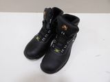 nike air jordans black leather size 9 5