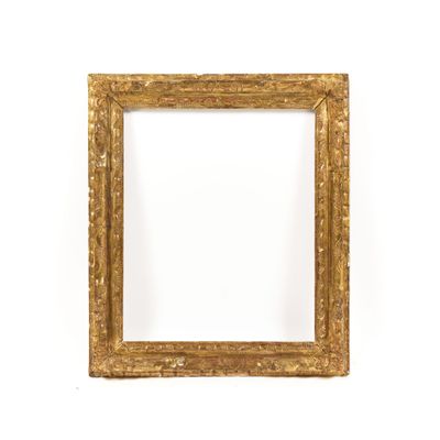 an old gold frame with a white background