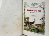 a book with a picture of animals inside of it