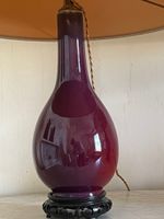 PAIRE DE VASES EN CERAMIQUE SANG DE BOEUF montés en lampe. (photo 4)