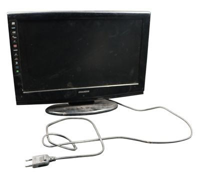 an image of a flat screen tv with a charger plugged into it