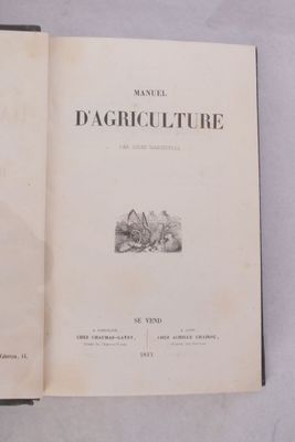 MARTINELLI (Jules) : « Manuel d'Agriculture » Se vend à Bord…
