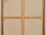 an image of a painting of a four paneled window with a wooden frame