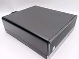 an image of a black computer case sitting on top of a white table