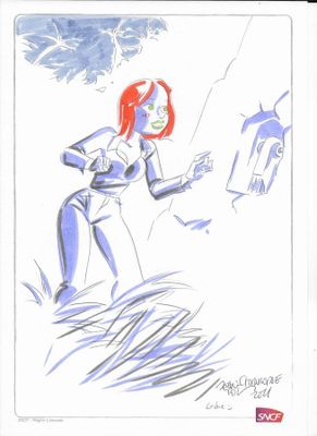 Jean-Christophe Pol - "L'aventurière" - Dessin original sur …