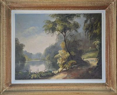 a picture of a painting on the wall of a room