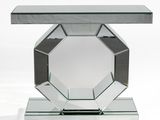 an image of a modern console table with a glass top