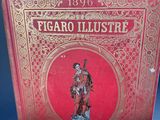the front cover of a red book with an image of a man holding a sword