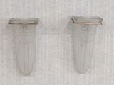 pair of art deco glass wall sconces