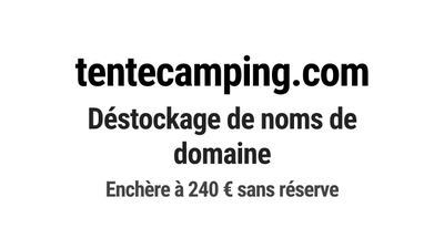 Nom de domaine tentecamping.com.