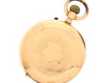 an image of a gold pocket watch on a white background