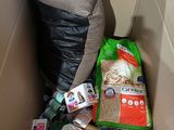 a box full of food and other items in it