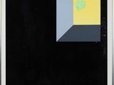 an image of a painting of a square with a leaf on it