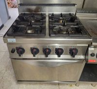 BERTOS G7F4+F4 piano à gaz à quatre feux, four et fourneau à…
