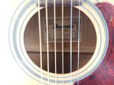 a close up of a guitar with a label on it